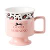 Taza de Cerámica Europea Taza de Café para Oficina Taza de Agua de Cerámica de Lujo Ligero Taza de Desayuno Taza de Té con Leche Copa de Pareja