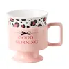 Taza de Cerámica Europea, Copa de Vino, Vaso para Beber de Oficina, Taza de Café, Taza de Desayuno, Recuerdo, Vaso de Agua para Mujer