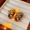 Pendientes de borla de aguja de plata vintage de mediana edad, pendientes de gota de temperamento retro exagerados de nicho de alta gama, venta al por mayor para mujeres