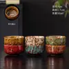 Xícara de chá em formato de peixe de cerâmica queimada em forno, conjunto de chá Kung Fu, xícara individual, conjunto estilo chinês de seis xícaras de degustação, xícaras pequenas simples