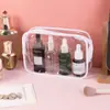 Saco de embalagem para suprimentos de gel de banho de PVC bolsa de mão transparente para shampoo bolsa de acabamento cosmético saco com zíper de plástico