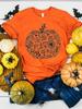 Calabaza Estilo Años 90 Lindo Casual para Damas Halloween Acción de Gracias Camiseta Gráfica de Verano para Mujer Ropa
