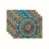Temu Amazon Mantel Individual Impreso Transfronterizo Fiesta Navideña Decoración de Mesa Mantel Antideslizante Aislamiento Térmico Mantel de Mesa