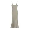 Ropa de Mujer al por Mayor Transfronteriza Estilo Europeo y Americano Multicolor Vestido con Tirantes Ropa de Verano para Mujer Cintura Adelgazante Elegante Falda Larga