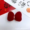 Novo Veludo Vermelho Estéreo Laço Algodão Preenchido Roupas de Boneca Acessórios DIY Acessórios de Vestuário Material para Capa de Celular