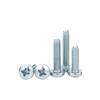 Parafuso de dente triangular de zinco azul e branco cruz cabeça redonda parafuso de máquina de dente triangular cabeça de panela parafuso de máquina de dente triangular M3 / M4 / M5