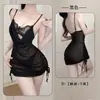 Fan Lei Camisón Sexy Camisola Lencería No Necesita Quitarse Camisón de Encaje para Mujer Uniforme de Puro Deseo Falda Push-Up que se Ajusta a la Cadera 1074
