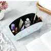 Caja de Maquillaje Pu con Forma de Corazón Estilo Ins con Alto Atractivo Estético, Dulce Esquema de Color Macarrón, Caja de Almacenamiento con Forma de Corazón de Color Contrastante Lg8175