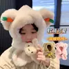 Gorro de Invierno para Bebé Zanahoria Conejo Bufanda para Cuello de Bebé Gorro de Una Pieza para Niños y Niñas Otoño e Invierno Gorro de Felpa Engrosado a Prueba de Viento