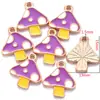 YuenZ aleación DIY accesorios para joyería colgante de hongo con aceite goteando colgante de collar accesorios para pendientes material W209