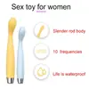 Mini Vibrador G-Spot para Mulheres, Massageador Pessoal Fino de TPE, Estimulação Clitoriana e Vaginal Potente, Alimentado por Bateria, HL17