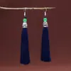 Pendientes de Borla Estilo Étnico, Colgantes de Borla Vintage, Accesorios Versátiles para Actuación, Accesorios Largos para Mujer
