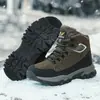 Nuevos zapatos casuales para hombre para exteriores de otoño e invierno, antideslizantes, cómodos para senderismo y montañismo, de caña alta, disponibles en tallas grandes, venta al por mayor para ventas transfronterizas, y cálidos