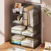 Estantería de escritorio, soporte para libros, estante de almacenamiento de escritorio, organizador de libros para estudiantes, organizador y estante de exhibición de documentos de oficina