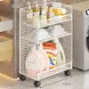 Estante de Almacenamiento para Baño, Carrito Estrecho de Múltiples Niveles de Pie, Estante de Almacenamiento para Lavadora, Balcón o Esquina