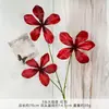 Simulação vermelha flor artificial flor artificial acabamento casamento flor chão arranjo paisagismo flor sentido avançado sala de estar arranjo de flores ornamentos