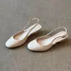 Temporada del Primer Encuentro: Sandalias Planas de Tacón Cuña Dulces y Juveniles para Mujer, Estilo Ballet, sin Cierre, con Correa Trasera
