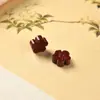 Accesorios para tallar cinabrio alto contenido arena púrpura flor de ciruelo flor de durazno flor de cuatro hojas cuentas hechas a mano accesorios para joyería diy