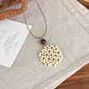 Collar Tejido Estilo Bohemio Étnico Corazón de Amor Luna para Mujer, Diseño Largo Vintage con Colgante Único