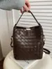 Moda Transfronteriza Bolso Cubo para Mujer 2025 Estilo Nuevo Bolso Sencillo para Mujer Gran Capacidad Bolso Tejido Bolso Cruzado