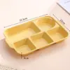 Prato de Jantar Dividido de Alto Valor de Cor para Adultos Redução de Gordura Louça Lua Café da Manhã Macarrão Salada Prato Separado com Faca, Garfo e Colher