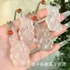 Pingente Buda Lua Branca de Jade Gelo Natural de Alta Qualidade, Saco da Sorte em Forma de Folha de Ágata Cor Champagne, Ornamento de Fechadura Ruyi Dupla Face