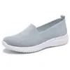 Transfronteiriço Primavera 2025 Novo Tecelão Voador Sapatos Femininos Solado Macio Superfície Macia Sapatos de Mãe Comércio Exterior Boca Rasa Slip-on Moda Sapatos Femininos