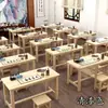 Escritorio y silla para clase de caligrafía mesa de entrenamiento mesa para clase particular escritorio para academia de repaso escritorio de escritura estudiante escuela cuidado después de la escuela