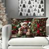 Funda de Almohada Navideña de Moda para Sala de Estar, Funda Decorativa Estampada para Cojín, Funda de Almohada Navideña Nórdica Más Vendida