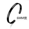 Pulseira Elegante de Aço Titânio com Abertura Ajustável, Pulseira em Formato C para Mulheres, Padrão Gravado, Logo em Texto, Pulseira de Aço Inoxidável para Atacado