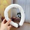 Arco de Cabelo DIY Base Embrião Pelúcia Semiacabado Faixa de Cabelo Feminina Outono e Inverno Enfeite de Cabeça Cor Doce Feito à Mão Fivela de Cabeça Enfeite de Cabeça Veludo Teddy