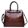 Bolso bandolera con hebilla de comercio exterior, nuevo y brillante, de estilo europeo y americano, para mujer, con estampado de cocodrilo simple y combinable.