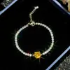 Cowhead Colgante de Collar con Zircón Dorado Corte Milenio Diamante Octogonal Brillante Anillo Abierto Pendientes Pulsera Juego de Cuatro Piezas