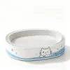 Placa de arranhar e ninho para gatos de papelão branco, resistente a arranhões e sem soltar fiapos, papelão ondulado, tamanho extra grande, adequado para todas as estações, novo arranhador tipo tigela para gatos, frete grátis
