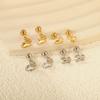 Aretes de Mariposa de Moda para Mujer Estilo Ins Transfronterizo Verano Lindo Dulce Simple Elegante Aretes Aretes de Acero Inoxidable para Mujer