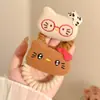 Boneca Gato com Laço Kt de Lã de Cordeiro Cordão de Celular Faixa de Cabelo Faixa de Cabeça Elástica Alta Borracha de Cabelo Faixa de Cabeça