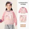 Roupas Infantis Kaka Panda Desenho Animado Infantil Moletom Gola Redonda Roupas de Outono para Meninas Tops de Outono para Meninos Roupas de Bebê