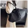 Bolsa de lona, estilo coreano, diseño casual y relajado, gran capacidad, bolso de hombro de moda para mujer, bolsa tote simple y versátil