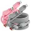Cabo de Dados Durável Quatro em Um 240W/27Wpd Carregamento Rápido Adequado para Carregamento de Celular Huawei Apple Samsung Honor