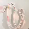 Nuevo Clip Trasero de Cabeza de Conejo Blanco con Ojos de Estrella Ins, Correa Diagonal para Lanyard de Teléfono Móvil, Cadena Cruzada Lateral, Universal para Viajes