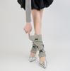 Calcetines Largos de Punto para Mujer para Primavera y Otoño con Hilo de Punto Lindo Estilo Ballet, Calcetines Calentadores de Piernas para Otoño e Invierno con Lazo