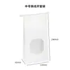 Ventana abierta cubierta con película de pla bolsa de papel kraft biodegradable bolsa para pan ventana abierta transparente bolsa para empaque de alimentos para hornear alambre para rizador
