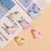 Cuentas de aurora de colores con agujero recto para amor, aretes acrílicos hechos a mano para bricolaje, material para collares, accesorios de joyería, venta al por mayor