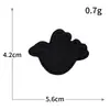 Patch de Tecido Bordado Preto Autoadesivo Sem Costura para Jaqueta de Penas DIY Patch para Roupa com Buraco Insígnia de Letra Bordado Computadorizado