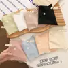 Pantalones de mascarilla facial ultrafinos, ropa interior transparente de seda helada para mujer, entrepierna antibacterial 7A de sensación desnuda, bragas de triángulo de una pieza de cintura media