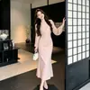 Vestido de Cola de Pez Adelgazante con Cintura Definida, Bloques de Color, Temperamento de Deseo Puro, Nuevo Otoño 2026, Estilo Heredera Francesa, Falso Dos Piezas, Vestido Largo