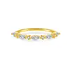 Anillo de moda simple de corona apilada de plata esterlina S925 para damas, boda al por mayor, joyería de boutique japonesa y coreana