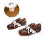 Nuevos Zapatos de Entrenamiento de Cuero Genuino para Mujer Primavera 2026 Zapatos Deportivos de Suela Plana Versátiles Casuales para Mujer Zapatos Blancos de Crin de Caballo Mujer