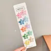 Presilhas coloridas laterais para franja de crianças, estilo coreano fofo, presilhas de cabelo de alta qualidade e requintadas, presilhas para bebê estilo dopamina que não danificam o cabelo