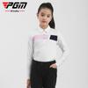 PGM ropa de golf nueva para niños camiseta de manga larga para niñas tejido deportivo de alta elasticidad y agradable a la piel moda combinable